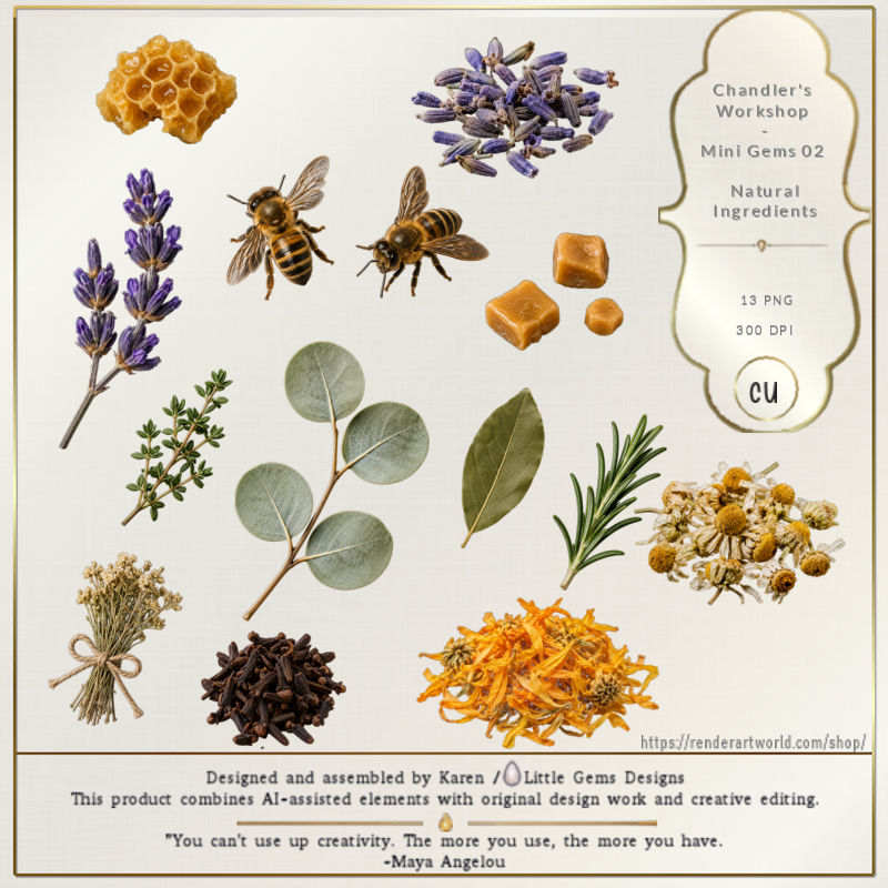 (image for) Chandler's Workshop | CU | Mini Gems | Natural Ingredients 02